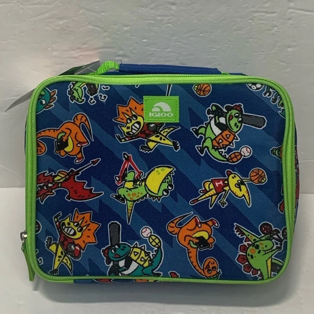 Igloo Dinosaurs Lunchbox Cooler Bag Tow Handle NWT
